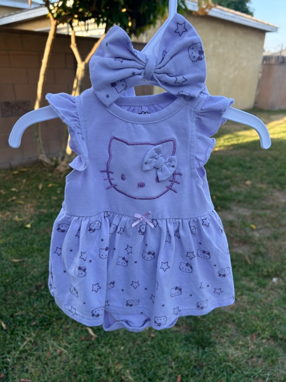 Hello Kitty Lavender Purple Dress with Bow Headband